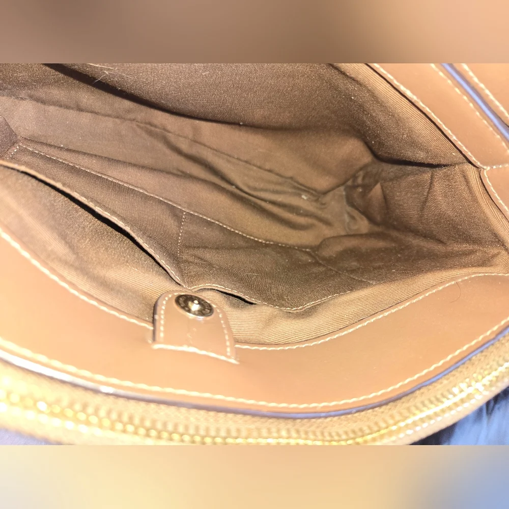 Coach Etta Carry All Tan Signature Shoulder Bag - Picture 11 of 16